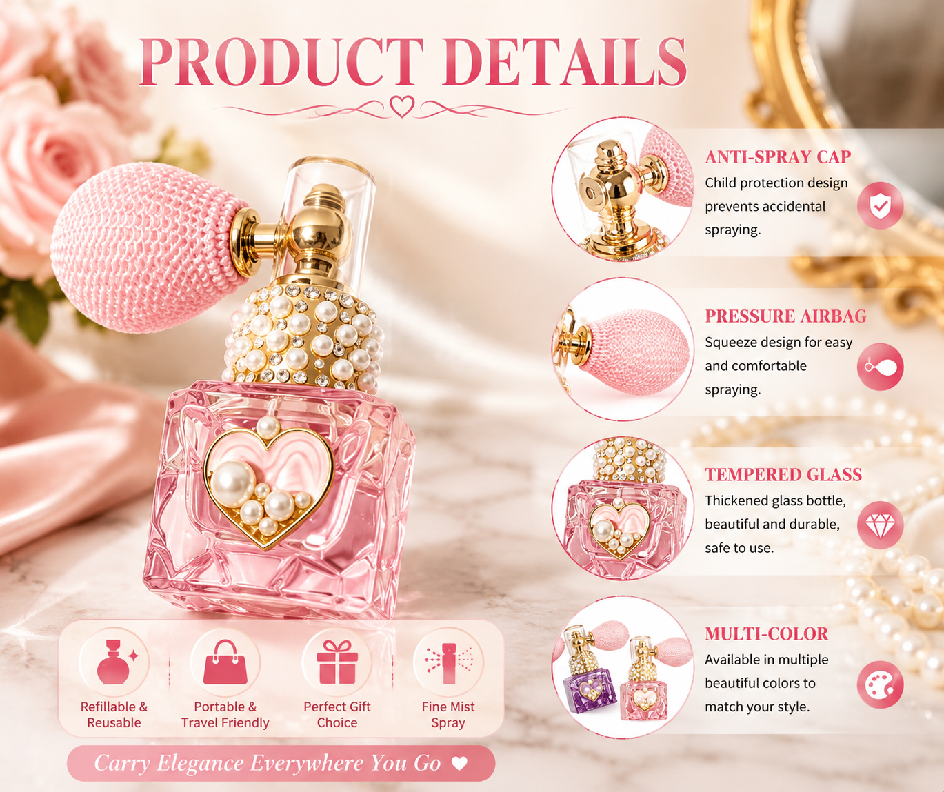 ✨Refillable vintage perfume atomizer✨