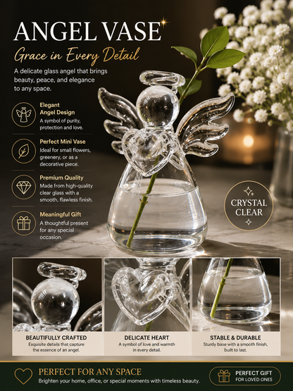 Angel glass vase