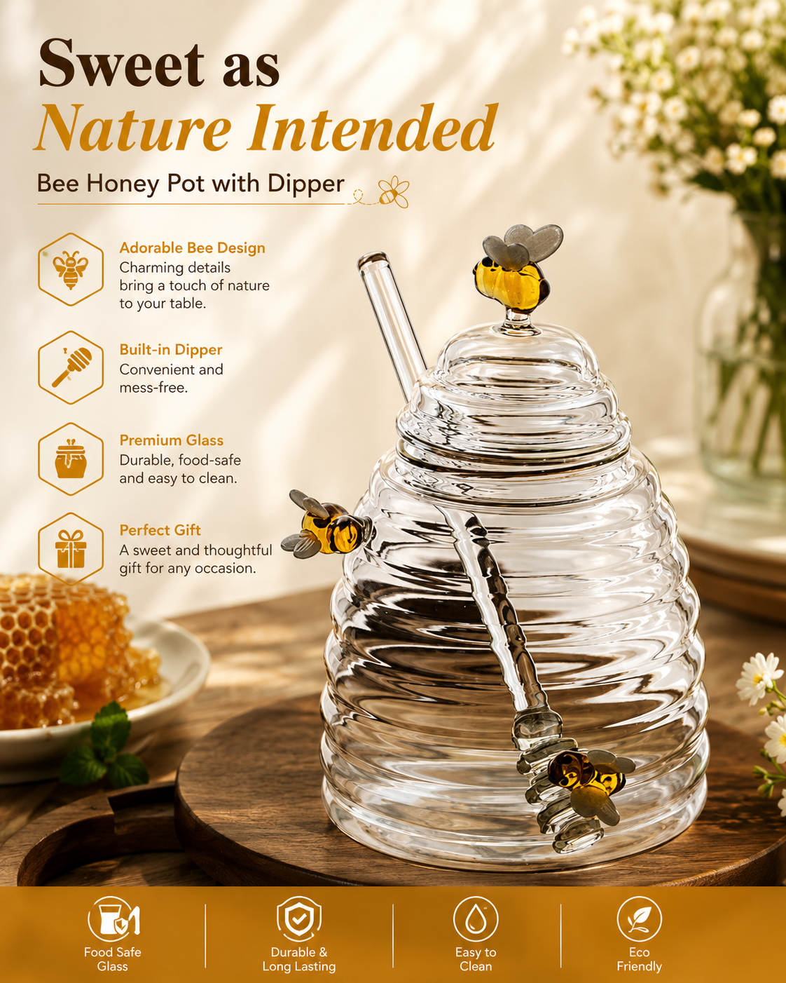 Bee honey jar - 500ml