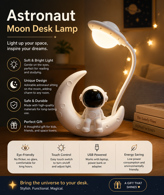 Astronaut moon lamp